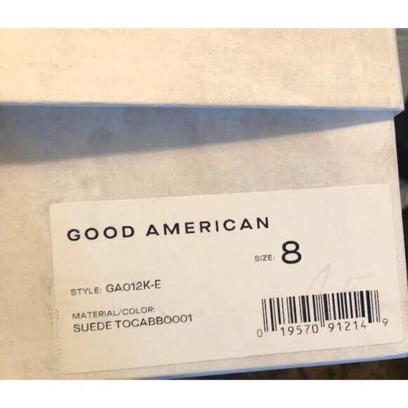 NIB $275 GOOD AMERICAN SCANDAL TOBACCO BROWN SUEDE STILETTO BOOTS SIZE 8 - Picture 10 of 10